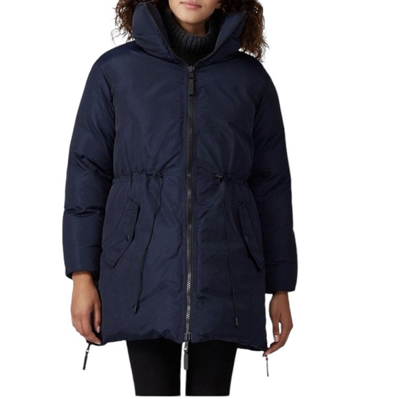 Club Monaco Navy Puffer Winter Jacket Size X-small - Picture 1 of 9